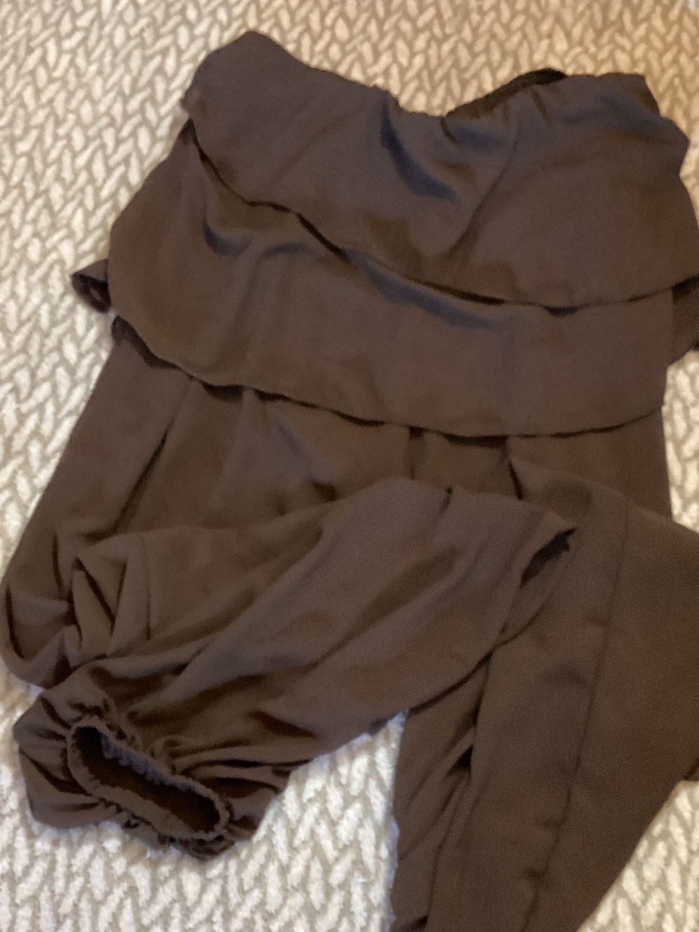 H&M Balloon pants with attached ruffled skirt skirt.